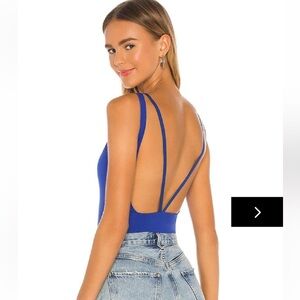 Superdown Megan revolve strappy bodysuit Size: S Royal blue
